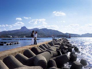 王の下沖防波堤の写真